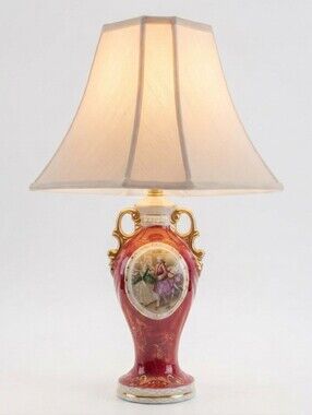 1950s Rococo "George And Martha" 22" Vintage Accent Lamp (GREAT CONDITION)